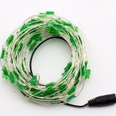 Christmas Tree Shaped Green Copper Wire Light String 10m 100LED 12V