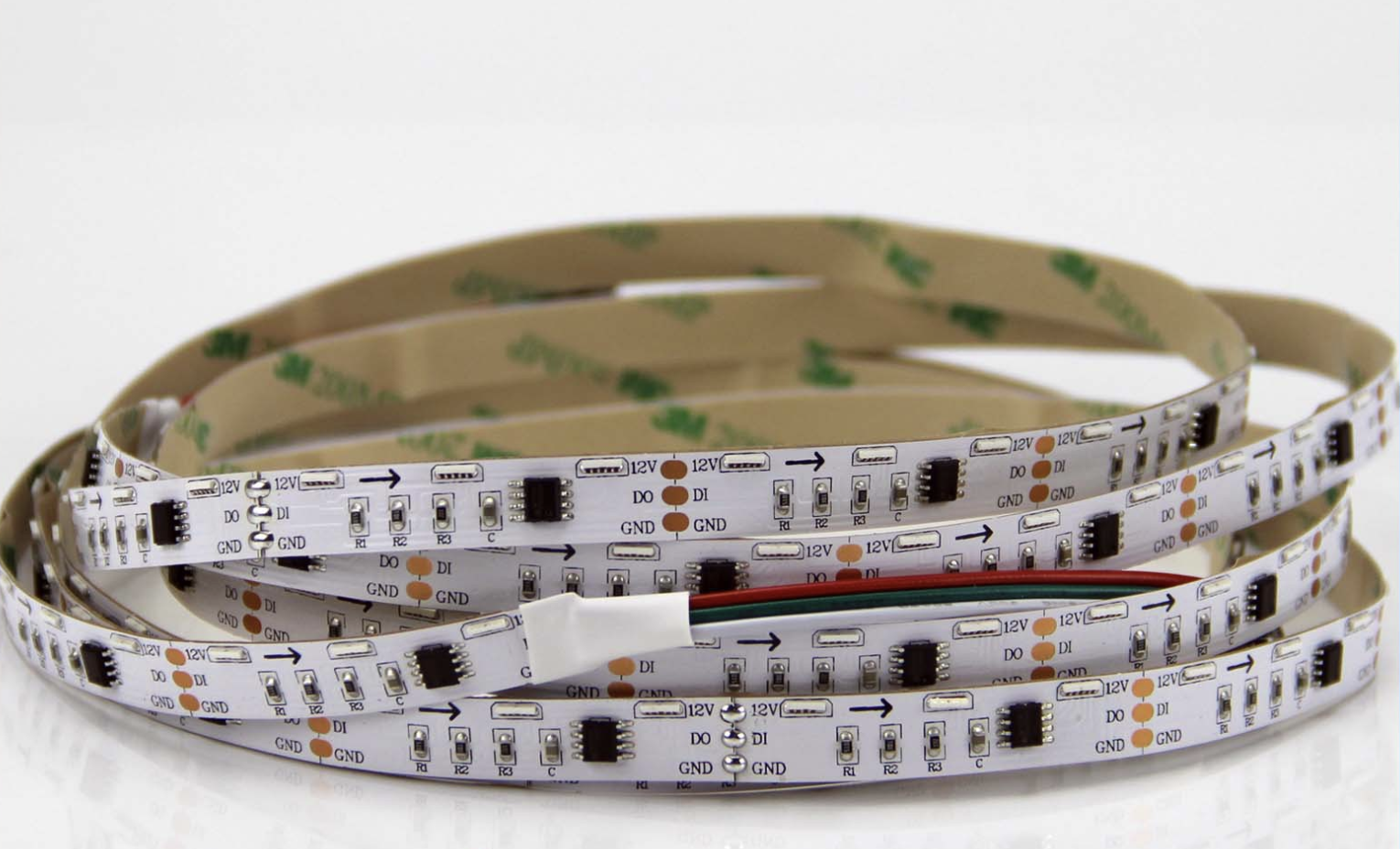 12V 5 Meters 300 LEDs Side Emitting WS2811 RGB 020 Addressable Pixel Tape Light