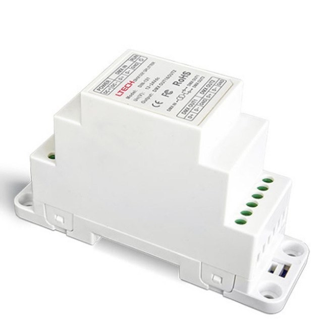 Ltech DIN-121 DIN Rail DMX Signal Amplifier 12-24Vdc