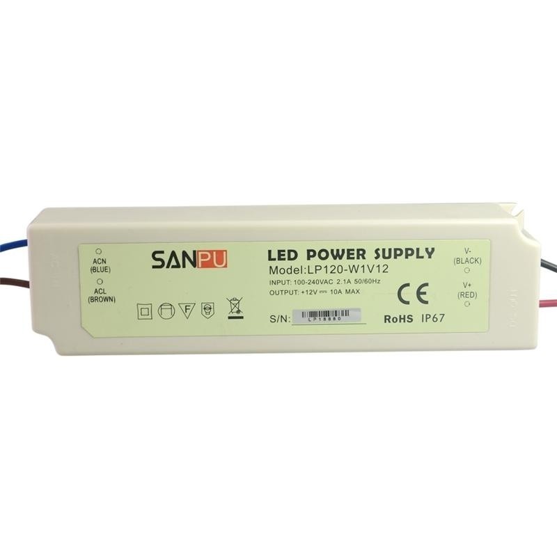 LP120-W1V12 SANPU Power Supply 12V 120W SMPS 10A Waterproof Driver Transformer