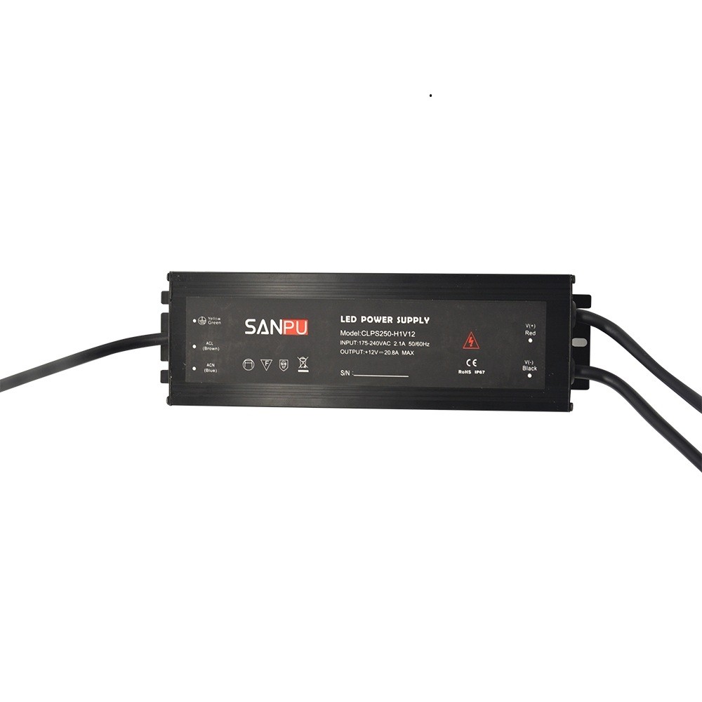 CLPS250-H1V12 SANPU Power Supply 12V Waterproof 250W Transformer LED Driver Ultra Thin Slim