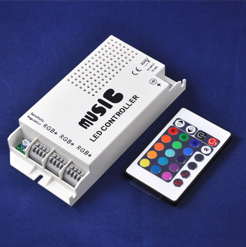 3 Channels Music RGB LED Controller IR Remote 12-24V