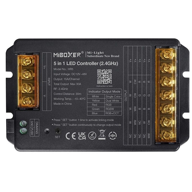 MiBoxer Mi.Light HR2 5 in 1 Led Controller 30A 2.4G 12-48Vdc