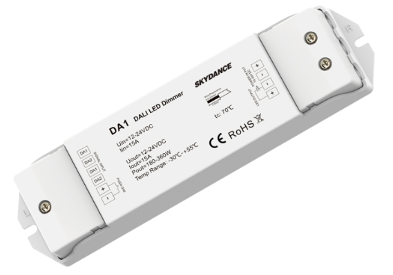 DA1 Skydance Led Controller 1CH*15A 12-24VDC CV DALI Dimmer