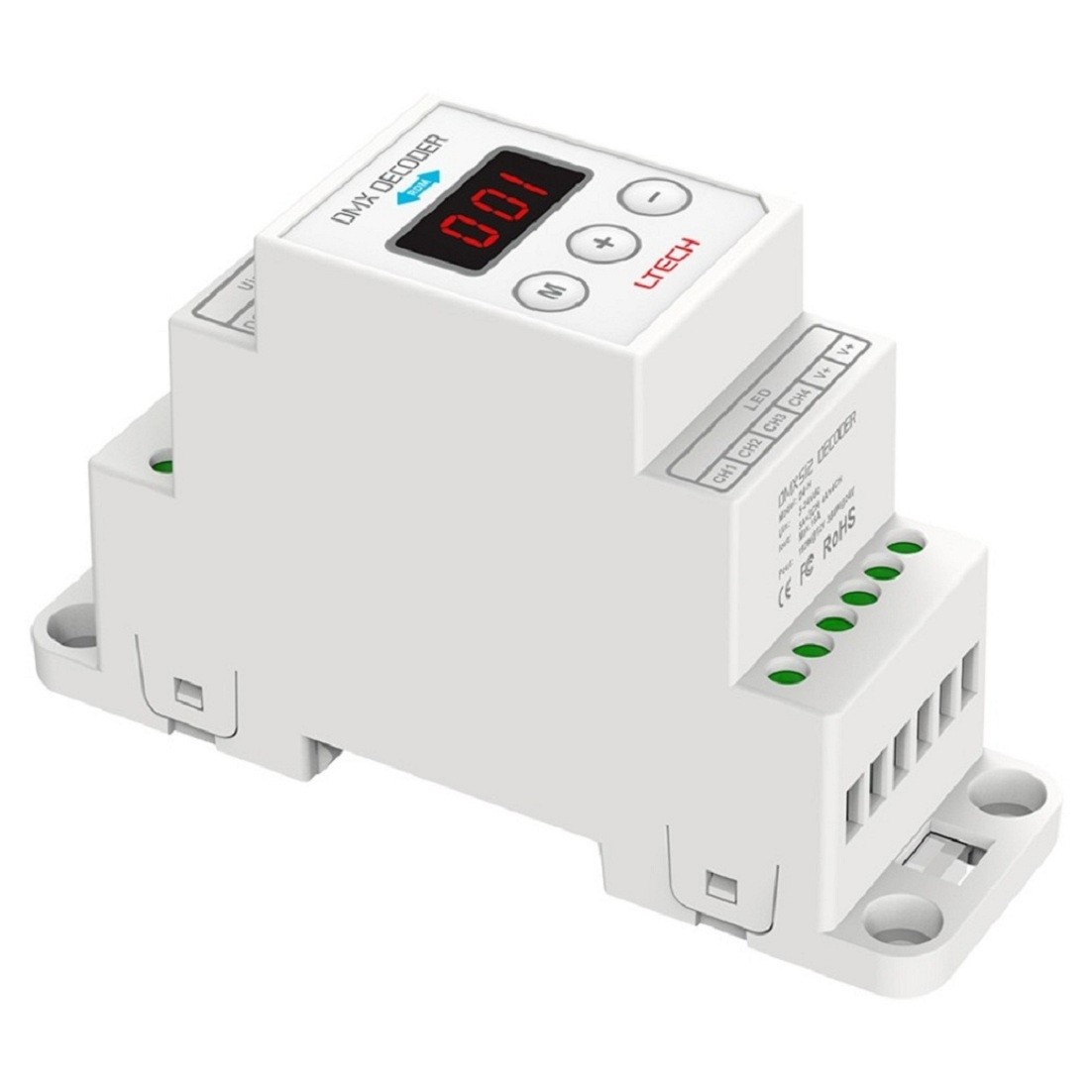 LTECH D4-H Constant Voltage DC5-24V CV DMX RDM Decoder 4 Channel