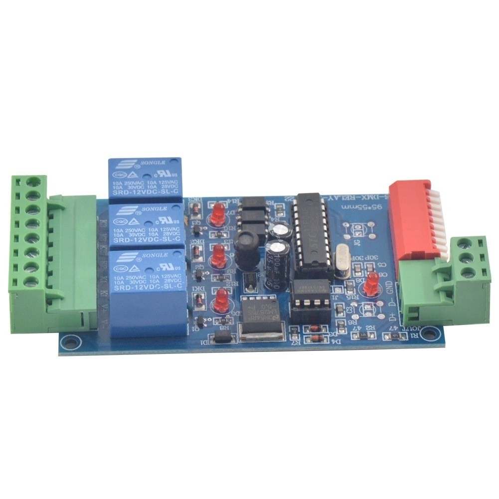 WS-DMX-RELAY-3CH-BAN 12v 10A*3 Channel DMX512 Relays