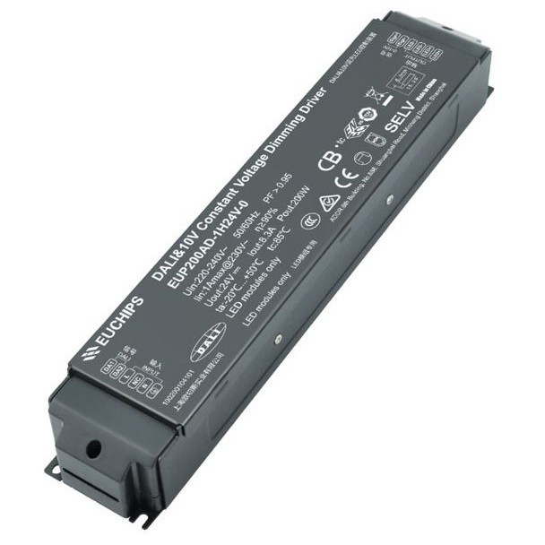 Euchips EUP200AD-1H24V-0 DALI 1-10V CV 200W 24V DC Led Driver