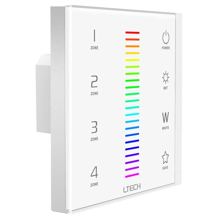Ltech EX8 RGBW 4 Zones Touch Panel Led Wall Mounted Controller