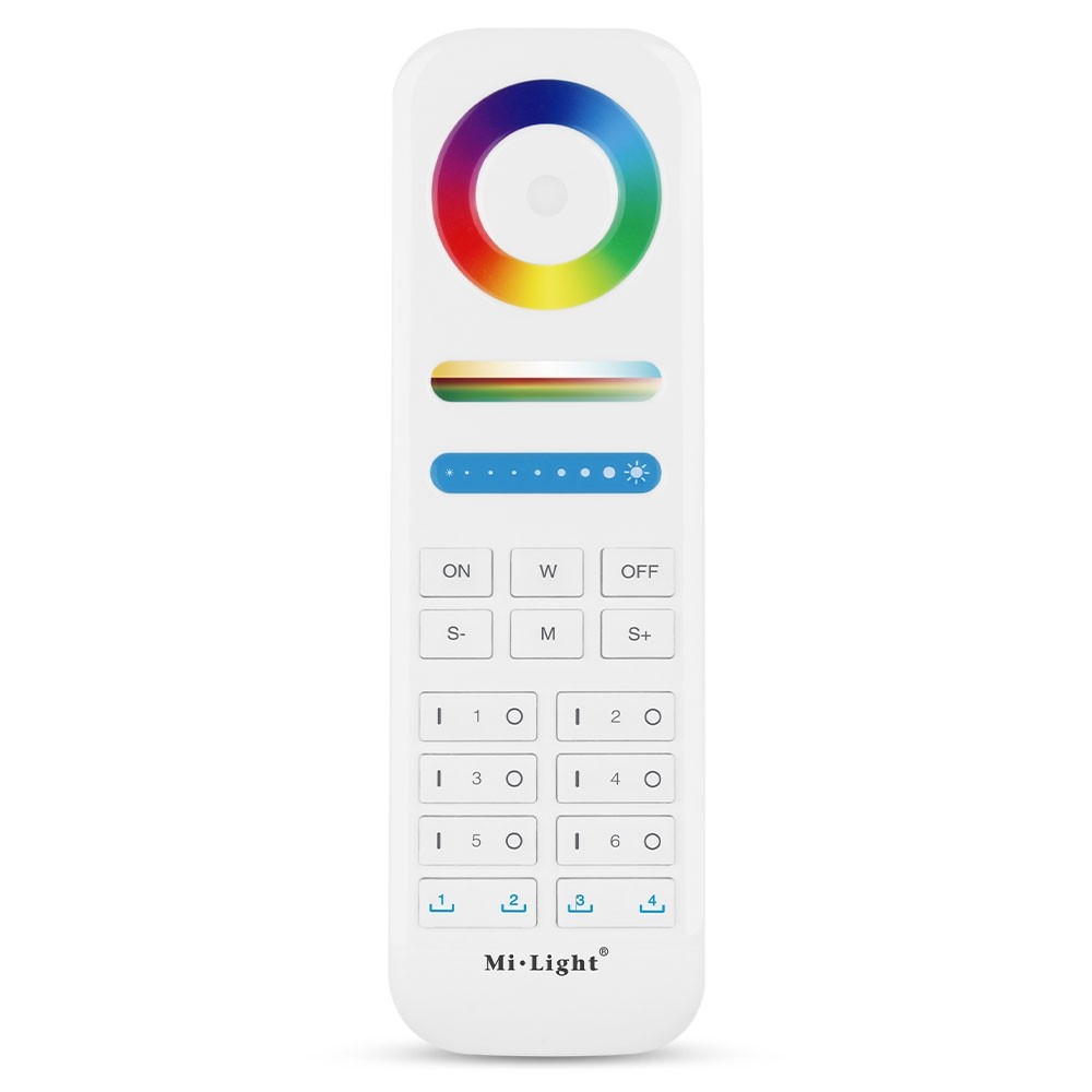 MiBoxer Mi.Light FUT089S 2.4G RF 6-Zone RGB+CCT Led Remote 3V