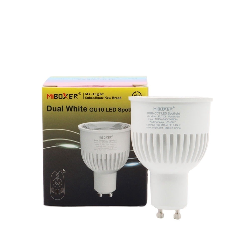 MiBoxer FUT107 6W GU10 Dual White Led Spotlight 580Lm 2.4G AC100-240V