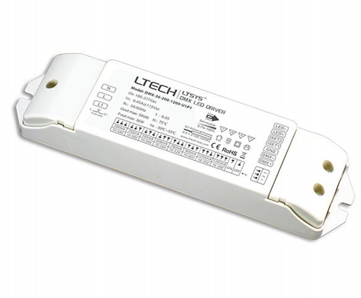 LTECH DMX-36-200-1200-U1P1 CC DMX512 LED Dimmable Driver