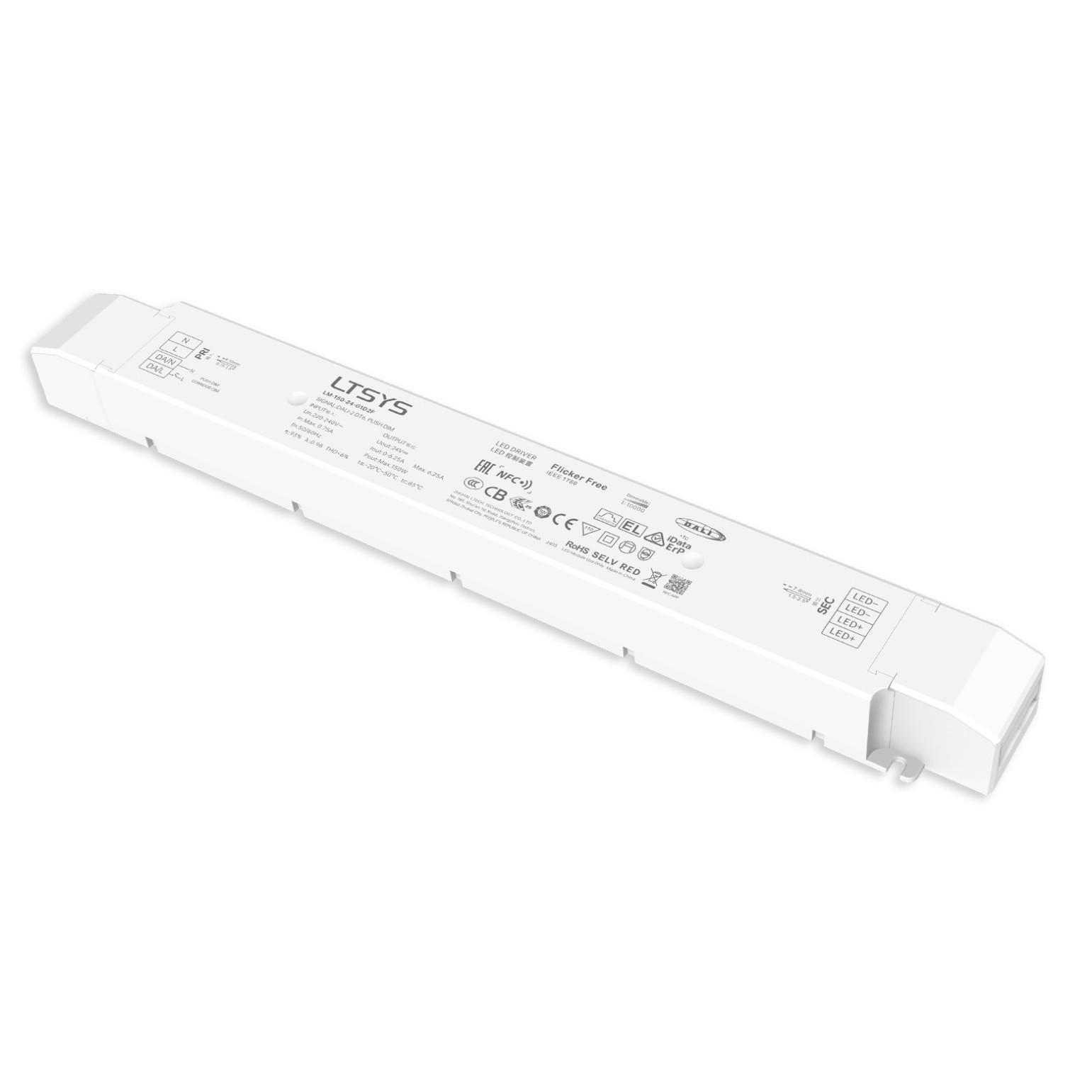 Ltech LM-150-12-G1D2F 12Vdc DALI NFC Led CV Dimming Driver
