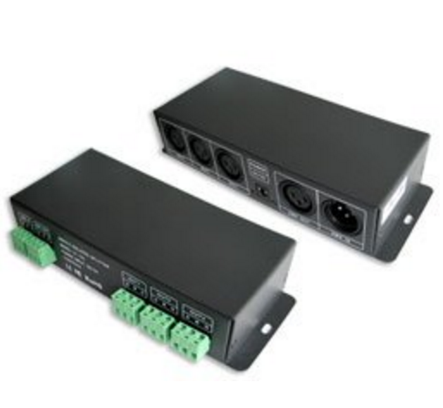 Ltech LT-123 DMX Signal Amplifier DMX512 Signal 12Vdc Input