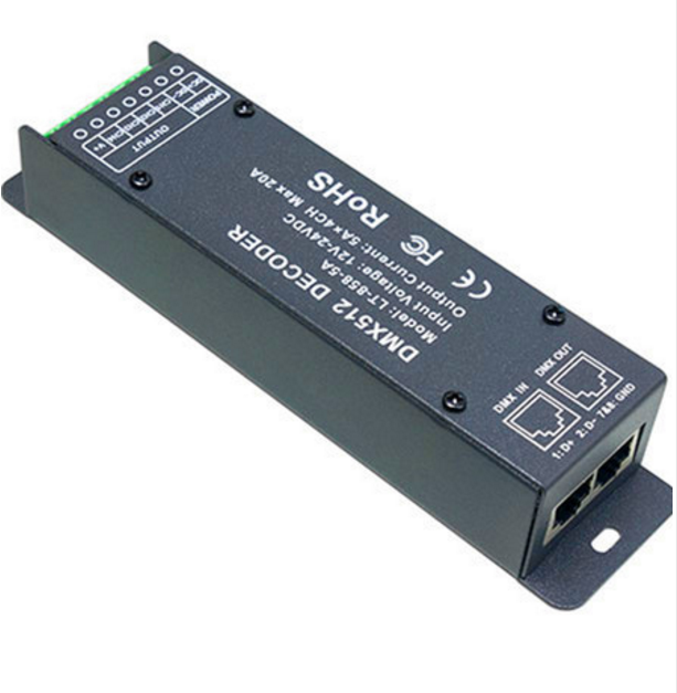 Ltech LT-858-5A DMX-PWM 5A 4ch CV Decoder DC12-24V Input