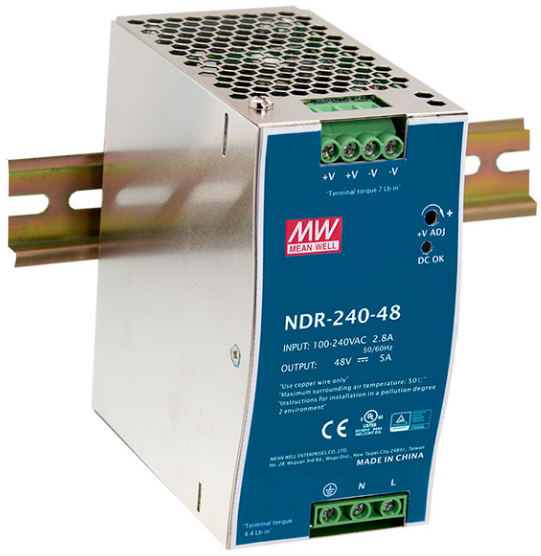 NDR-240 240W Mean Well Single Output Industrial DIN RAIL Power Supply