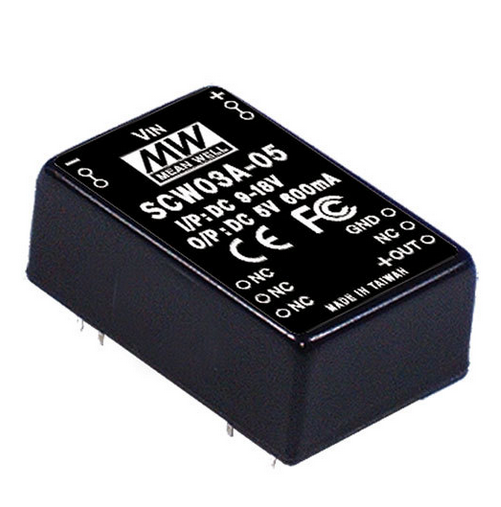 SCW03 3W Mean Well Regulated Single Output Converter Power Supply