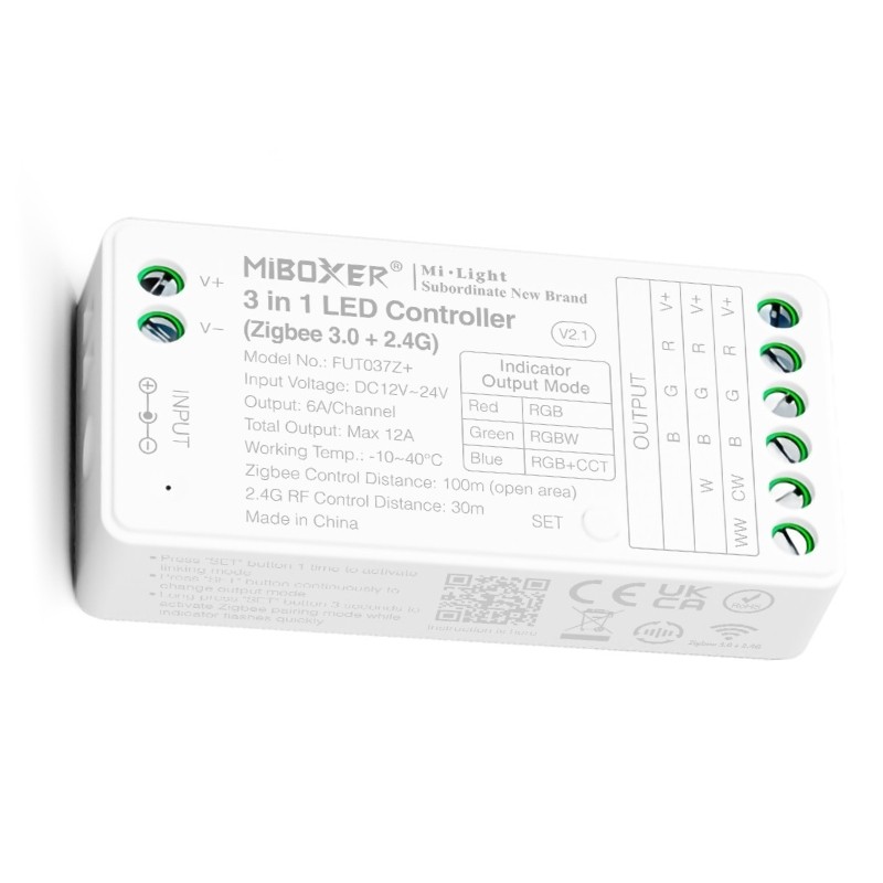 MiBoxer FUT037Z+ RGB RGBW RGB+CCT LED Controller Zigbee 3.0+2.4G