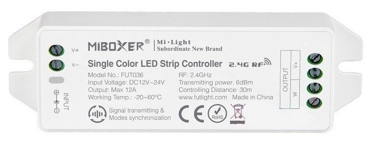 New Mi.Light FUT036 Upgraded 12V~24V Miboxer LED Dimmer Controller 2.4G Remote App Voice Control