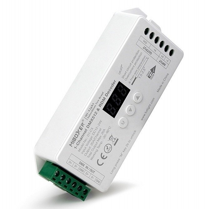 MiBoxer D1-CX 1-Channel Constant Voltage DMX512 RDM Decoder DC12-24V