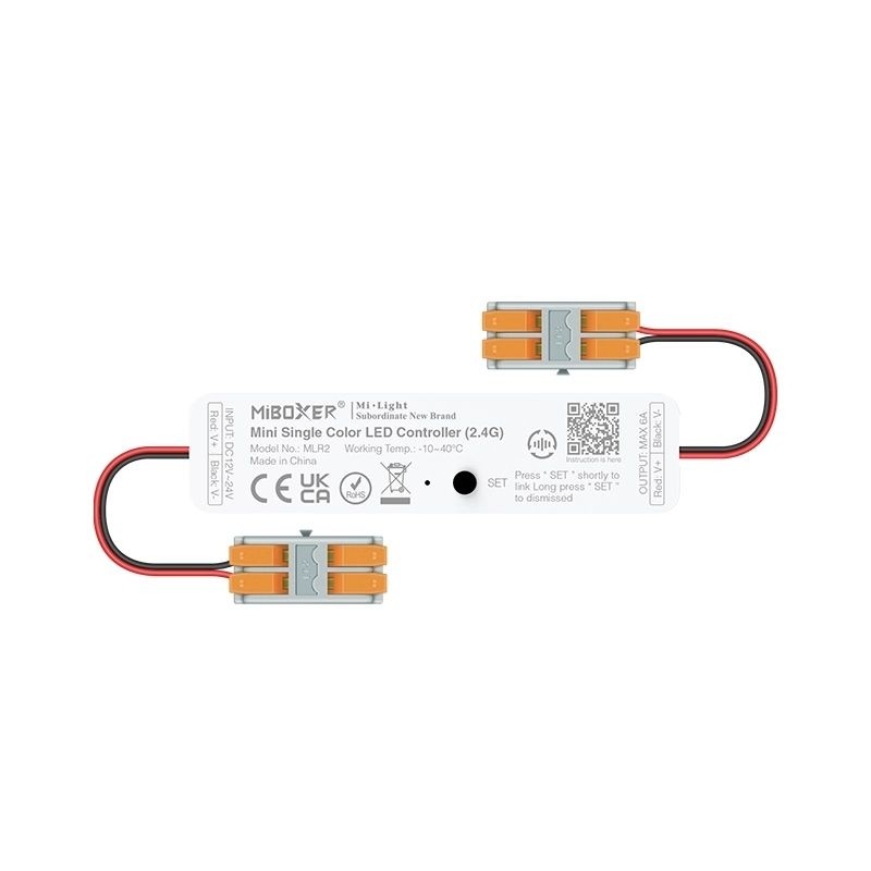 MiBoxer MLR2 Mini Single Color Led Controller 2.4G 12-24Vdc Bare Wire Dimmer