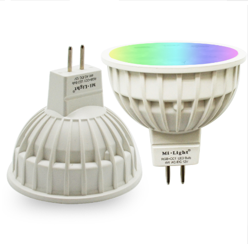 MiBoxer Mi.Light FUT104 12V MR16 4W RGB+CCT Led Spotlight 2.4G APP Controllable