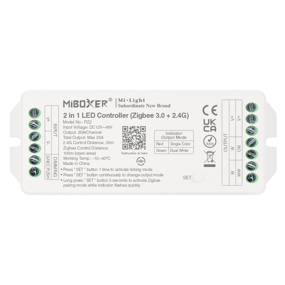 MiBoxer Milight PZ2 Single Color/Dual White LED Controller Zigbee 3.0 + 2.4G