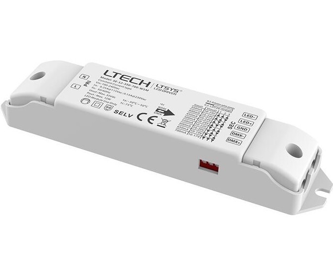 LTECH SE-12-350-700-W1M 350-700mA DMX512 Dimmable Driver 100-240Vac