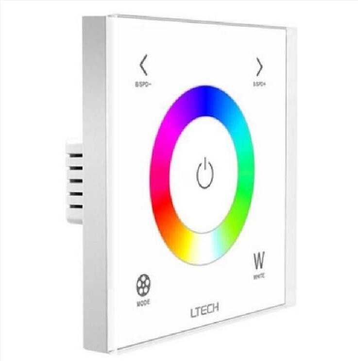 RF+Touch Panel Ltech E4S RGBW Wall Mounted LED Controller