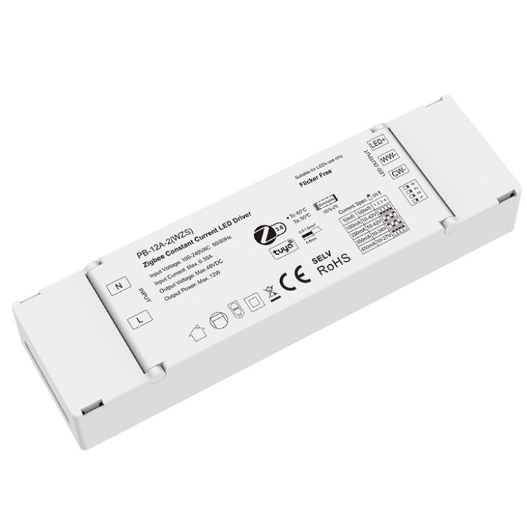 PB-12A-2 (WZS) 10-42V DC Skydance Controller 12W Zigbee CC CCT Led Driver 2CH 150-450mA