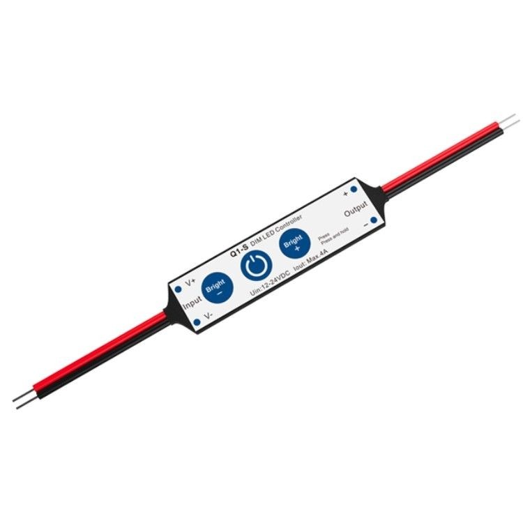 Q1-S Skydance 1CH 4A 12-24V DC 3-Key Single Color Mini Led Controller Without Remote Function
