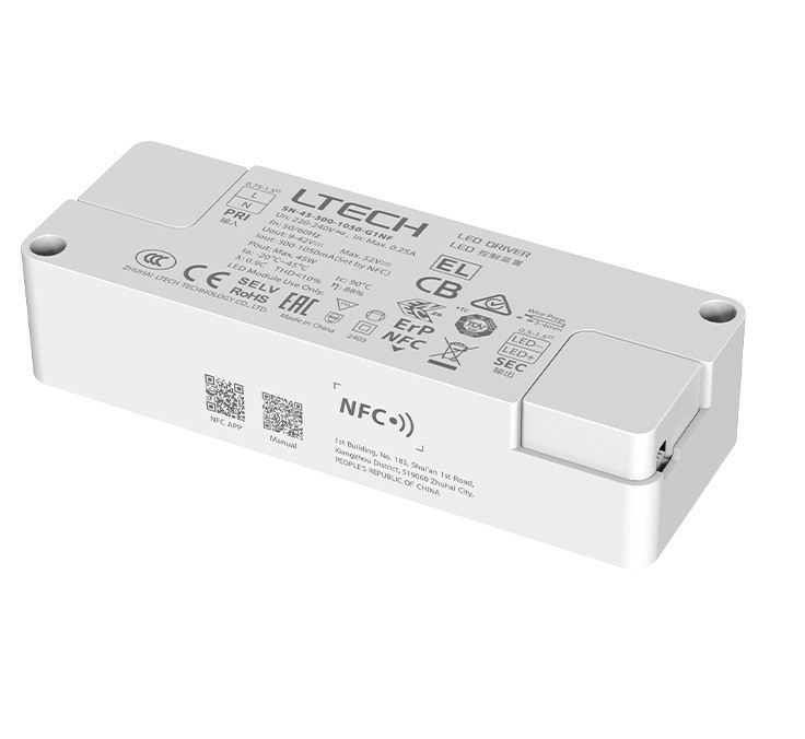 Ltech SN-45-300-1050-G1NF 45W Ultra-small Non-dimmable CC LED Driver 300-1050mA