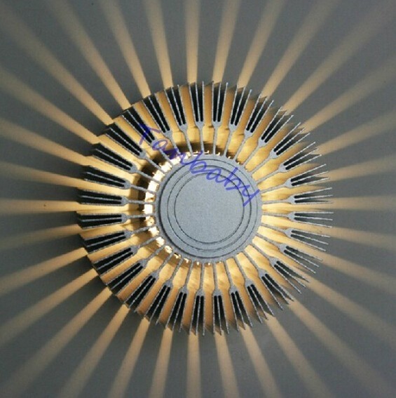 Sunflower Aluminum 3W Led Wall Lamp decor light AC 85-265V