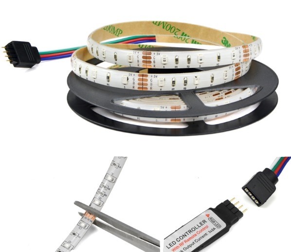 USB Power SMD 3528 RGB LED Tape Light Strip 5V 5 Meters 300 LEDs