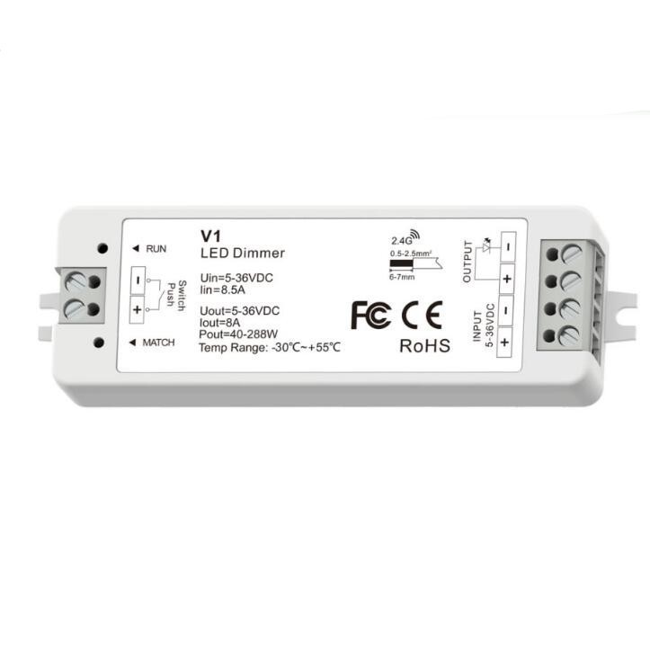  V1 DC 5-36V 8A CV Skydance LED Controller Push Dimming 1CH