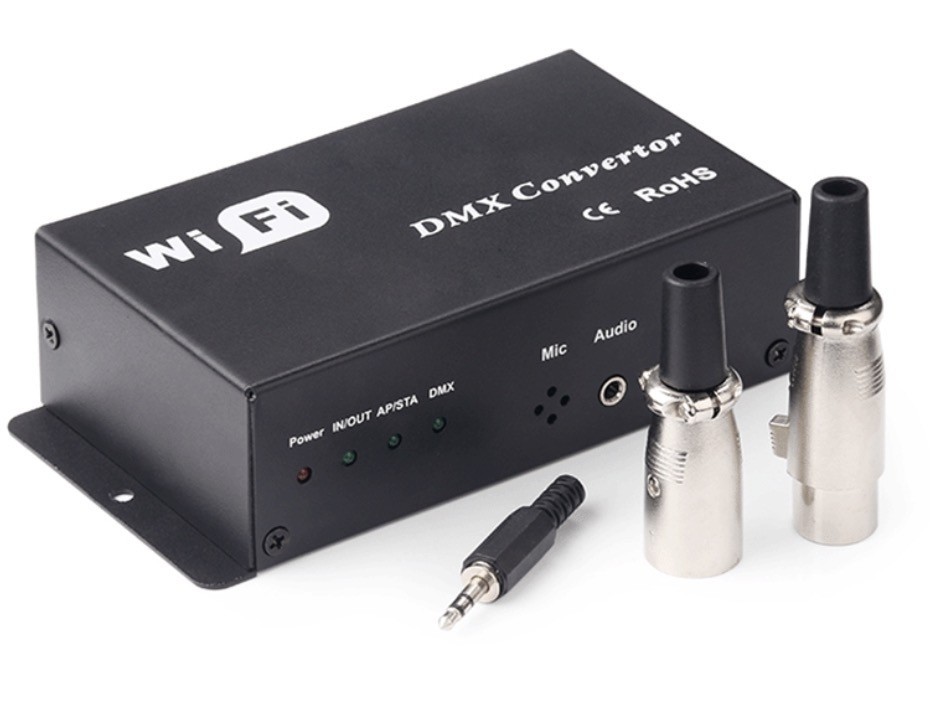 WF311 DC12V WiFi-DMX Converter DMX512 Controller for Cellphone Ipad
