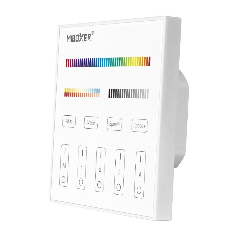 MiBoxer X5 4 Zones DMX512 Master RGB+CCT Touch Panel 2.4G 100-240Vac