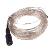 12Vdc 10M 100 Leds LED Silver Copper Wire String Light Christmas Fairy Light