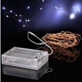 2m 20LEDs Copper Wire LED Lights Battery 7ft Thin String Wire